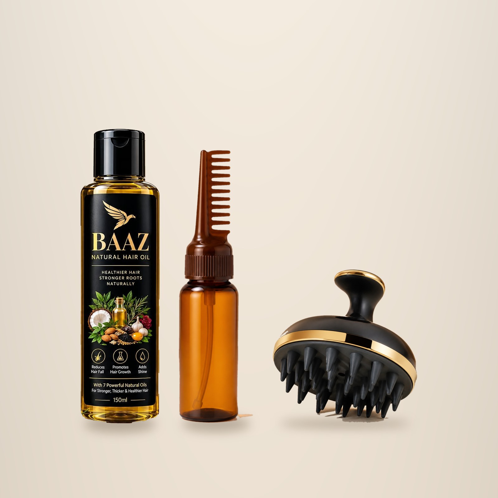 BAAZ Oil + Applicator Bottle + Massager — image 1